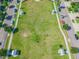 Aerial view of a rectangular green space with covered seating within a community at 12775 Maple Bonsai Dr, Riverview, FL 33579