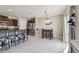 Eat-in kitchen with stainless steel appliances, granite countertops, and dining space at 12775 Maple Bonsai Dr, Riverview, FL 33579