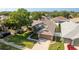 A high angle showcasing a home's roof, lawn, driveway, landscaping and neighborhood at 1285 Salt Lake Dr, Tarpon Springs, FL 34689