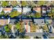 Aerial view of the property boundary, highlighting the backyard size and position of the house in the neighborhood at 16819 Stanza Ct, Tampa, FL 33624