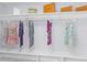 Walk-in closet with shelving, hanging racks, and ample storage space at 17917 Machair Ln, Land O Lakes, FL 34638