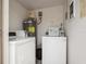 Functional laundry area featuring a washer, dryer, and water heater providing essential amenities for daily living at 1821 Bough Ave # 4, Clearwater, FL 33760