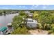 Waterfront home nestled among lush greenery with a private dock at 2314 N Riverside Dr, Tampa, FL 33602