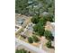 Aerial view of a residential lot featuring defined property lines in a wooded neighborhood setting at 2805 Olavet Ct, Valrico, FL 33596