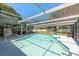 Inviting pool area with screened enclosure and plenty of room for lounging at 3241 Brushwood Ct, Clearwater, FL 33761