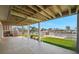 Spacious backyard with a covered patio overlooking the canal and boat docks, ideal for outdoor entertaining at 3505 Seaway Dr, New Port Richey, FL 34652