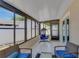 Sunroom featuring tile floors, wicker seating and sliding glass doors to backyard at 5591 15Th N Ave, St Petersburg, FL 33710