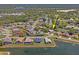 Expansive aerial view of the community featuring numerous homes, waterways, and lush greenery at 9398 N Burnam Dr, Weeki Wachee, FL 34613