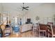 Spacious living room with high ceilings, wood floors, wet bar and an open floor plan at 9398 N Burnam Dr, Weeki Wachee, FL 34613