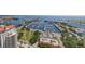 Stunning aerial view of waterfront property with marina, showcasing a vibrant community at 100 1St N Ave # 3104, St Petersburg, FL 33701