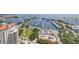 Stunning aerial view of a waterfront property with marina, city skyline, and lush landscaping at 100 1St N Ave # 3104, St Petersburg, FL 33701