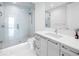 Modern bathroom featuring a glass shower, sleek vanity and contemporary fixtures at 100 1St N Ave # 3104, St Petersburg, FL 33701