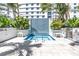 Relaxing hot tub with a stylish tiled wall provides a private and serene spa experience at 100 1St N Ave # 3104, St Petersburg, FL 33701