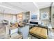 Open-concept living area featuring a fireplace, bar, and modern decor at 100 1St N Ave # 3104, St Petersburg, FL 33701
