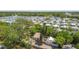 Wide aerial perspective capturing a community surrounded by lush mature trees at 1219 Michigan N Dr, Dunedin, FL 34698