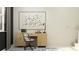 Home office with natural light, modern desk setup, and stylish rug at 13527 White Gold Run, Parrish, FL 34219