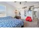 Bedroom featuring neutral walls, carpeted floor, fan and overhead LED lighting at 1725 Sommarie Way, Tarpon Springs, FL 34689