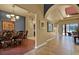 View from dining room featuring wood table and chairs, chandelier, and tile floor at 24498 Casey Rd, Brooksville, FL 34601
