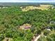 Expansive wooded property with a home and pool, outlined in red at 24498 Casey Rd, Brooksville, FL 34601