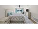 Bright bedroom featuring a cozy bed, a dresser, and a sliding door overlooking the canal at 4968 Southshore Dr, New Port Richey, FL 34652