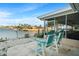 Waterfront patio featuring comfortable chairs, scenic views, and outdoor relaxation at 4968 Southshore Dr, New Port Richey, FL 34652