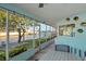 Relaxing screened patio offering serene waterfront views and ample seating at 4968 Southshore Dr, New Port Richey, FL 34652