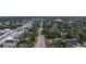 Aerial view of neighborhood with lush tree cover along a road with businesses and homes at 7301 2Nd S Ave, St Petersburg, FL 33707