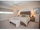 Spacious main bedroom with neutral tones, carpet and a ceiling fan at 7301 2Nd S Ave, St Petersburg, FL 33707