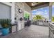 Spacious outdoor kitchen featuring high-end appliances, ample counter space, and stylish finishes, perfect for outdoor entertaining at 813 Manns Harbor Dr, Apollo Beach, FL 33572