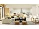 Bright, open living space with modern decor and an open kitchen concept at 9616 Runaway Breeze Dr, Land O Lakes, FL 34637