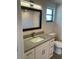 Bathroom with modern sink, vanity, and quartz countertop at 186 Dan River Dr, Spring Hill, FL 34606