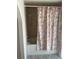 Bathroom featuring a shower-tub combo with shower curtain with sea shell theme at 186 Dan River Dr, Spring Hill, FL 34606