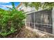 Backyard view featuring a screened in patio and lush landscaping at 2531 Earlswood Ct, Brandon, FL 33510