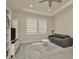 Cozy living room with tile floors, recessed lighting, a ceiling fan, and a comfortable sofa at 3504 Golden Wheat Ln, Plant City, FL 33565