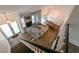Open-concept living room with fireplace and dining area at 4520 Wescott Ln, Tampa, FL 33624