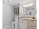 Bright bathroom features nice vanity at 10605 Carrollbrook Ln, Tampa, FL 33618