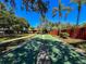 Community shuffleboard court amidst lush greenery, offering a fun recreational activity at 1003 Teal Pointe, Tarpon Springs, FL 34689