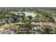 Scenic aerial view of homes surrounding a lake and golf course, showcasing the community at 11209 Pocket Brook Dr, Tampa, FL 33635