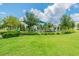 Community playground with climbing structures, slides, and green space, surrounded by trees and manicured landscaping at 11852 Lake Lucaya Dr, Riverview, FL 33579