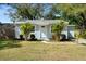 Charming single-story home featuring a well-maintained lawn and inviting front entrance, enhanced by lush landscaping at 1276 Bertland Way, Clearwater, FL 33755