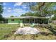Spacious backyard featuring a charming patio and a screened in lanai at 16044 Stur St, Brooksville, FL 34604
