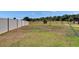 The expansive backyard is enclosed by a vinyl fence, providing privacy and space for various outdoor activities at 16894 Delia St, Wimauma, FL 33598