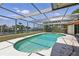 Private outdoor pool surrounded by a screened enclosure and lush landscaping at 2001 Iowa Ne Ave, St Petersburg, FL 33703