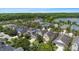 Lovely aerial view of homes in a neighborhood, highlighting the green spaces and community feel at 20113 Bending Creek Pl, Tampa, FL 33647
