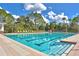 Outdoor community swimming pool with lap lanes, clear blue water, and neatly arranged lounge chairs at 20113 Bending Creek Pl, Tampa, FL 33647