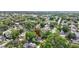 Aerial view of a home nestled among mature trees in a residential neighborhood at 2106 W Saint Isabel St, Tampa, FL 33607