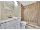 Bathroom features a modern vanity, toilet, and tiled walk-in shower at 2106 W Saint Isabel St, Tampa, FL 33607