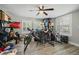 Spacious storage area with vinyl flooring, good natural light, and ceiling fan at 249 41St Ne Ave, St Petersburg, FL 33703