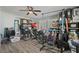 Cluttered room with vinyl flooring, good natural light, and ceiling fan at 249 41St Ne Ave, St Petersburg, FL 33703
