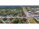 Wide aerial view showing proximity to a thoroughfare and nearby shopping centers at 2693 Sabal Springs Cir # 206, Clearwater, FL 33761
